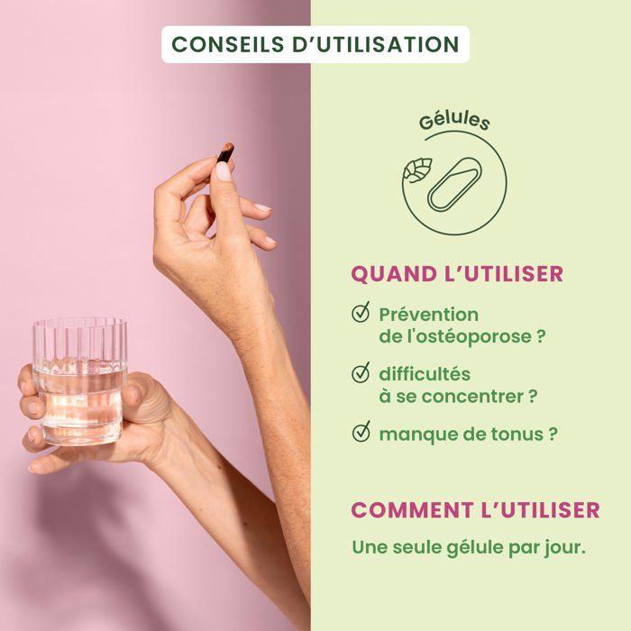 Postménopause - 30 GEMMOCAPS - Aide à soulager les inconforts, force et santé des os, fonctions cognitives - Herbalgem