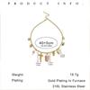 Fashionable Multi Pendant Bowknot Necklace For Women Stainless Steel Neckchain Elegant Rhinestones Jewelry Multicolor