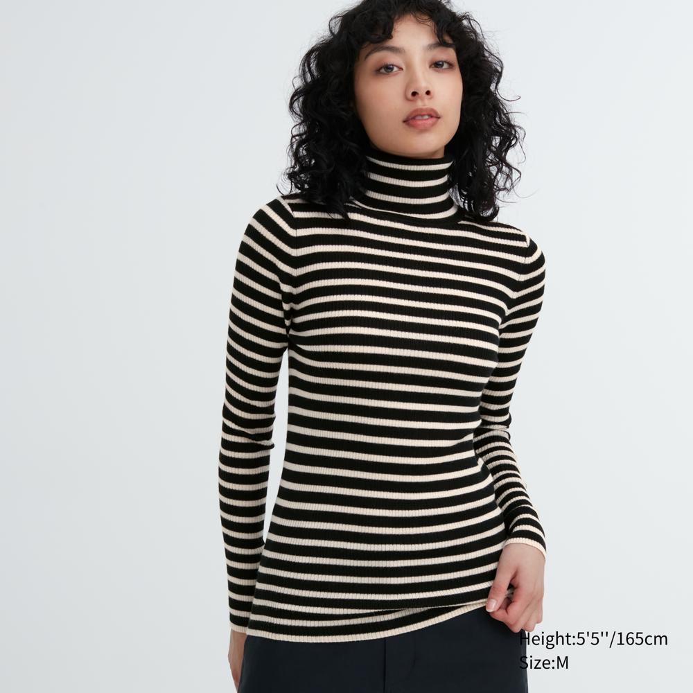 Uniqlo Black And White Striped Shirt Long Sleeve Womens Buy