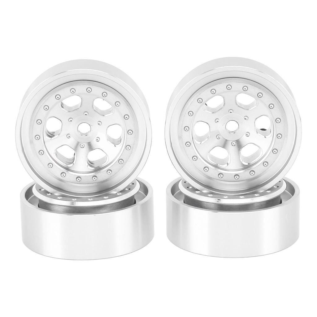 4pcs 1.3 Inches Wheels Rim Aluminum Alloy 6 Holes Wheel Rim Hubs for Traxxas TRX4M 1 18 RC Crawler