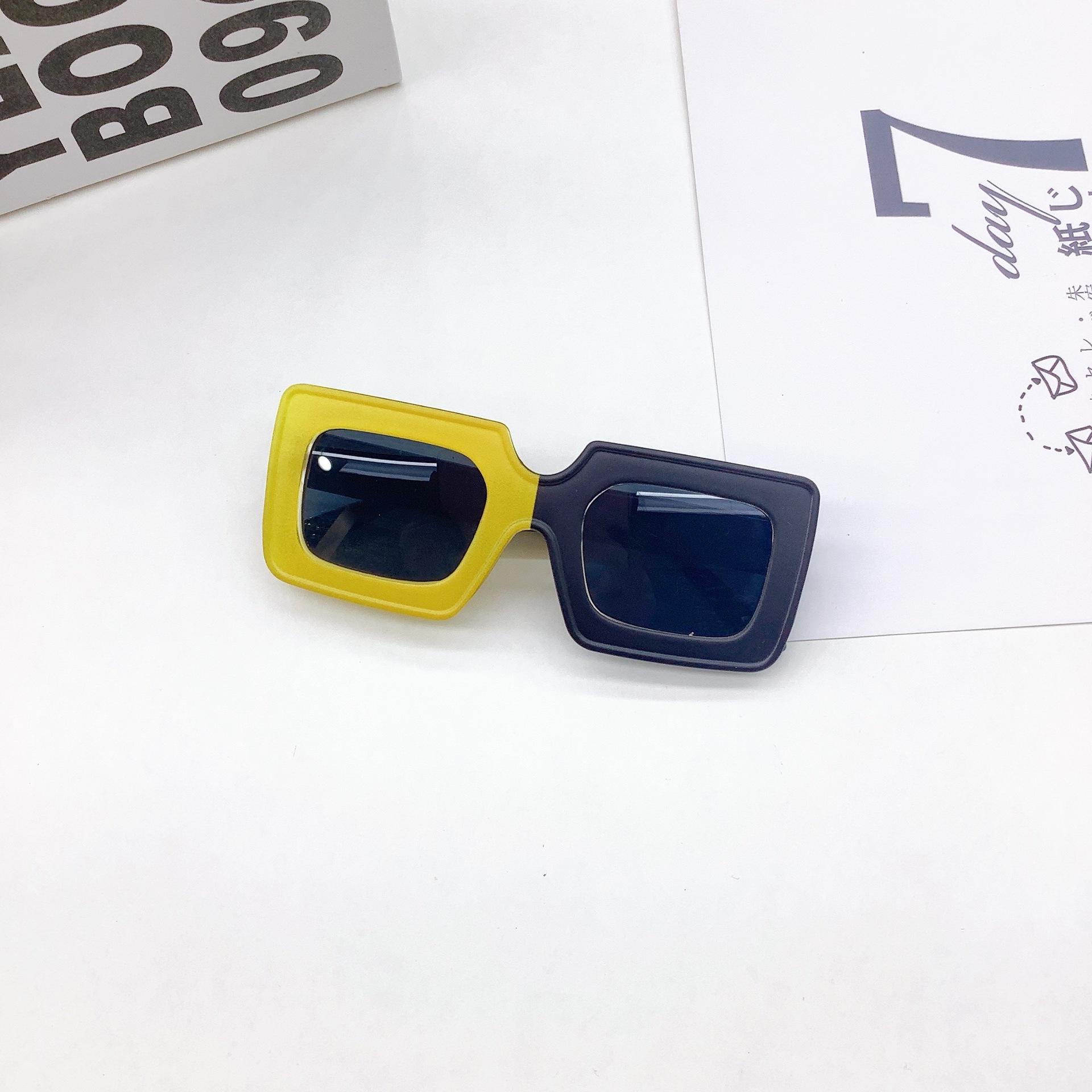 

Fashion Children S Sunglasses Trend Contrasting Color Box Baby Sunglasses Personalized Uv Protection Glasses Tide