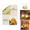 Cute Bedside Flame Shape Night Lamp With Soft Glow Rechargeable Battery For Kids Sleep Aid