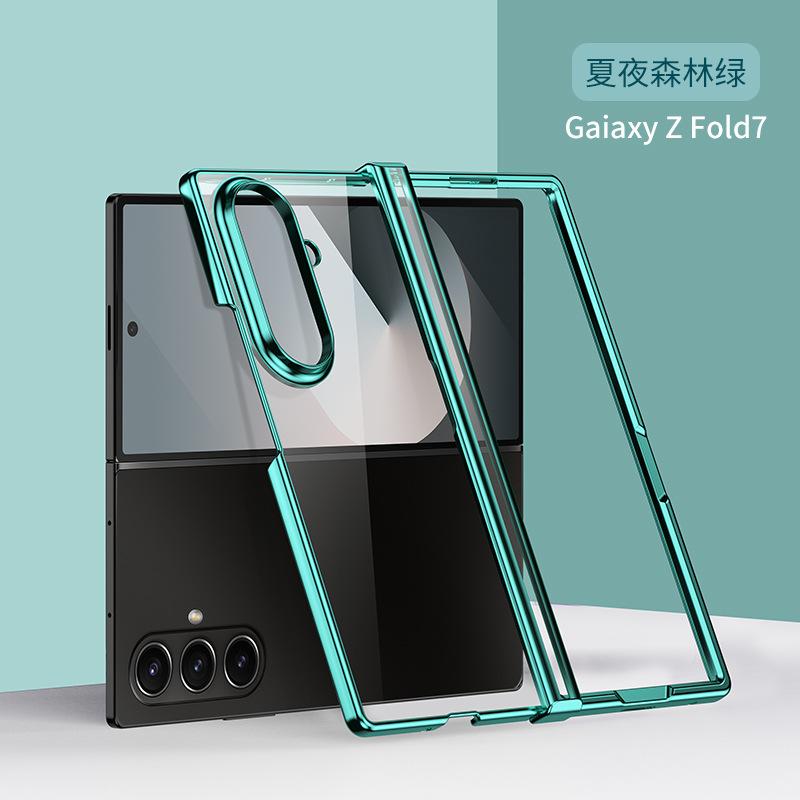 For Samsung Galaxy ZFold 7 Ultra-thin Phone Case ZFold 6 Foldable Screen Transparent Electroplated Hinge All Inclusive Anti Drop