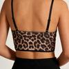 Y2K Velvet Leopard Print Lace-Up Camisole Top
