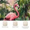 1 Tropical Flamingo Shower Curtain - Vibrant Rainforest Design, Lush Green Leaves And Pink Flamingo Pattern, Durable Curtain