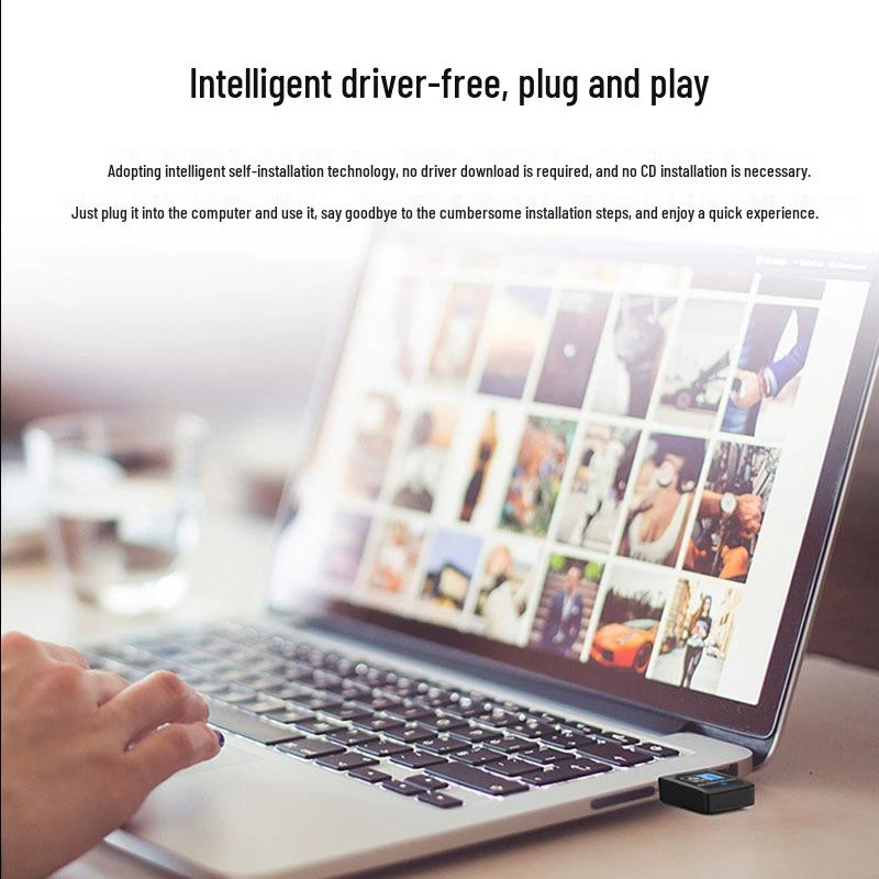 Driver-Free Plug & Play Wireless Network Adapter for Desktop PCs, Laptops, and TVs