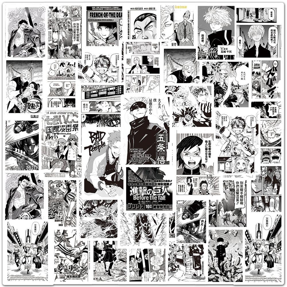 50/100pcs Cartoon Mix Demon Slayer NANA Anime Stickers Decals Skateboard Laptop Motorcycle Graffiti Waterproof Sticker Kids Toys