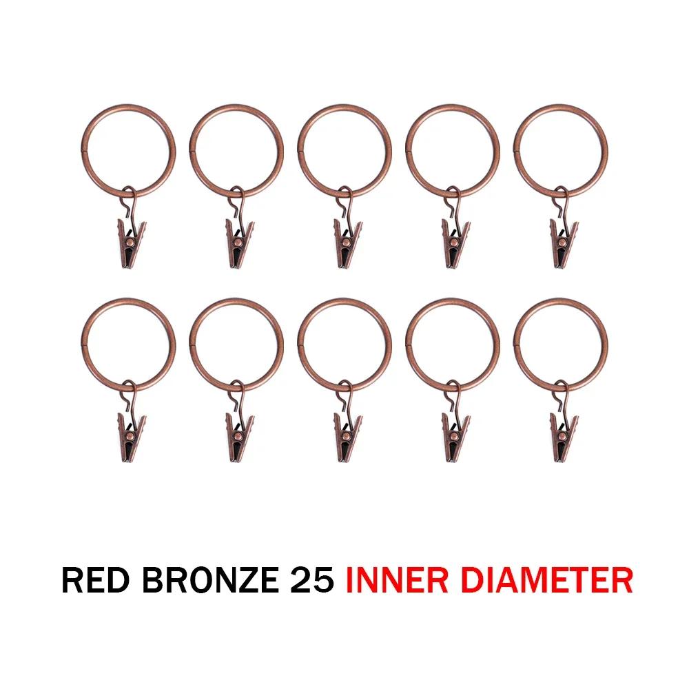 10 buc. Clipuri pentru inele pentru perdele, metal decorative, rezistente la rugină, draperii pentru fereastră, agățat cârlig inel pentru agățat pentru haine.