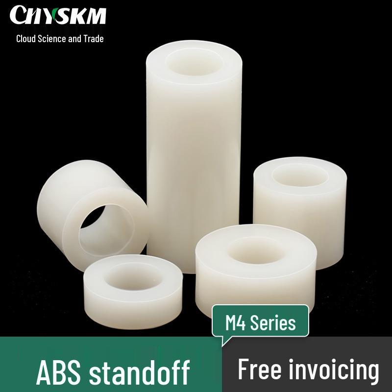 Изолирующая нейлоновая втулка M4 и опорная стойка-спейсер из ABS 8-4X4 White, 2000 pcs
