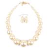 Elegant Large Pearl Necklace Set Exaggeration Neck Jewelry Big Ball Beads Chain Choker  Wedding