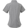 Premier Womens/Ladies Microcheck Short Sleeve Cotton Shirt