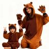 Kids Capybara Onesies Adults Sleepwear Women Men Flannel Cartoon Animal Pajamas Chidlren Christmas Family Performance Jumpsuit
