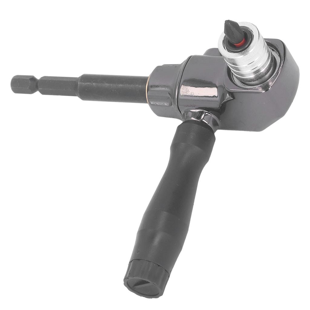 Right Angle Screwdriver Adaptor Aluminum Alloy 90 Degree Driver Attachment with ABS Handle for