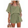 Womens 2 Piece Sets Short Sleeve Tops With Shorts 2 Piece Casual  Outfits