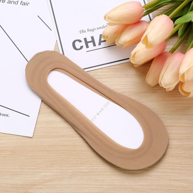 Summer Ankle Silk Sock Liners with Non-Slip Silicone, Invisible, Breathable, Low-Cut Design for Women’s High Heels