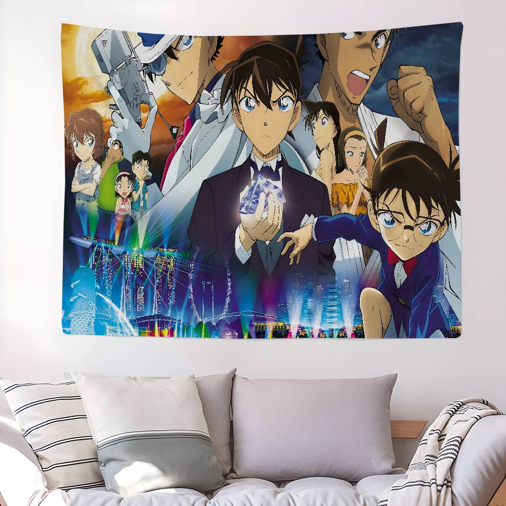 Anime Detective Conan Anime Tapestry Wall Hanging Decoration Household Wall Hanging Home Decor