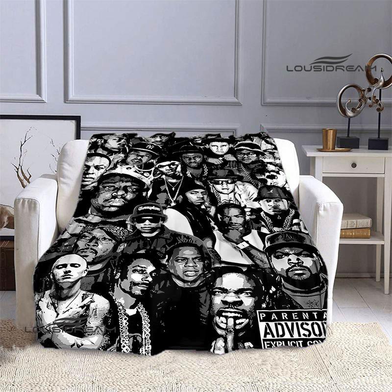Hip-hop 2PAC Printed Blanket Picnic Blanket Warm Blankets Outdoor Blanket Home Bed Linings Blankets for Beds Birthday Gift
