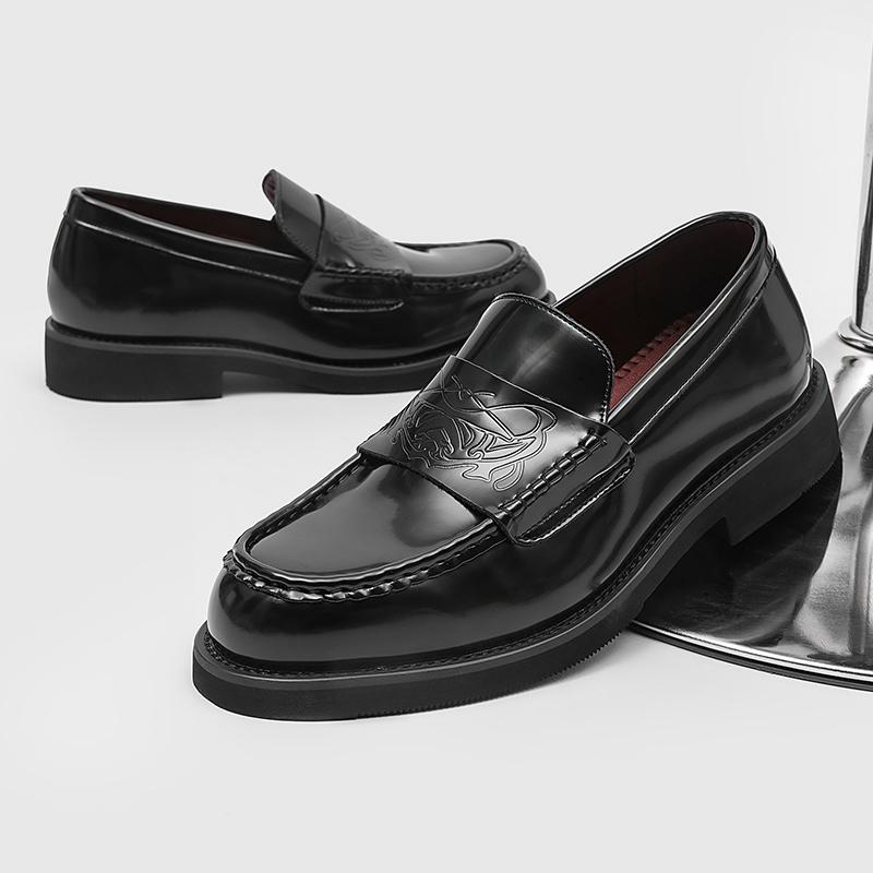 Fashion Leather Fashion Casual Shoes Men All-match Mens Handmade Loafers Classic Men Shoes for Wedding Fashion Business Slip on Shoes