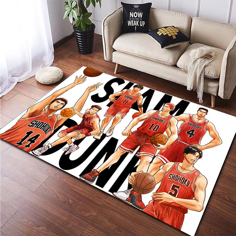 Slam Dunk Digital Painting Carpet for Living Room Large Area Rug Black Soft Carpet Home Decoration Mats Boho Rugs Picnic