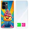 Etui Do Oppo Reno 13F 5G / 13 Fs 5G Obudowa Foto Case Plecki Cake Szkło 9H