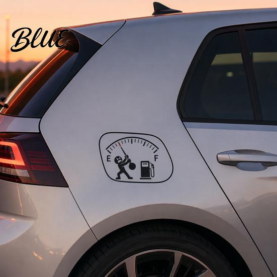 Fuel Tank Sticker Funny Car Cap Sticker, Hilarious Lid Decal, Fun Self-Adhesive Gauge Empty for Most Cars Trucks SUVs