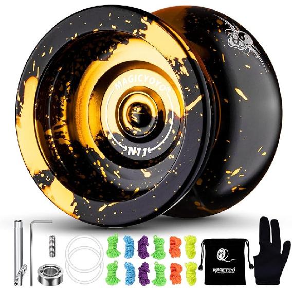 MAGICYOYO Dual Purpose Yoyo N11 - Responsive Yoyo for Kids 8-12 or Above & Unresponsive Yoyo for Advanced with Yoyo Glove + Bag + Unresponsive