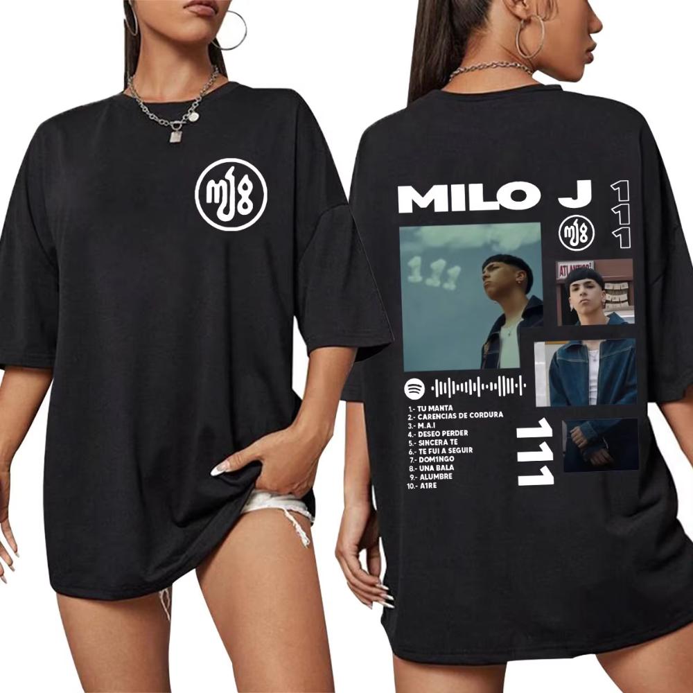 Rapper Milo J 111 Album Merch T Shirt Men Women Fashion Hip Hop T-shirt Cotton Casual Oversized Short Sleeve T-shirts Fans Gifts S разноцветный