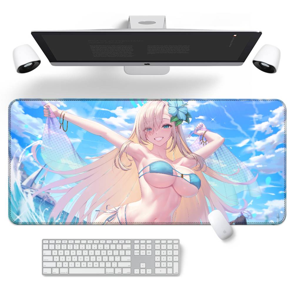 O-Overlord Albedo Anime Mouse Pad Rubber Thicken Overlock Gaming Table Mat Office Computer Keyboard Pad PC Mousepad