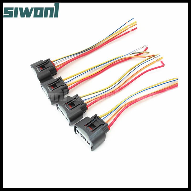 4Pcs Connector Plug Harness Ignition Coil For Toyota /Lexus Camry Yaris Corolla Rav4 Highlander OEM 90980-11885 90919-02244