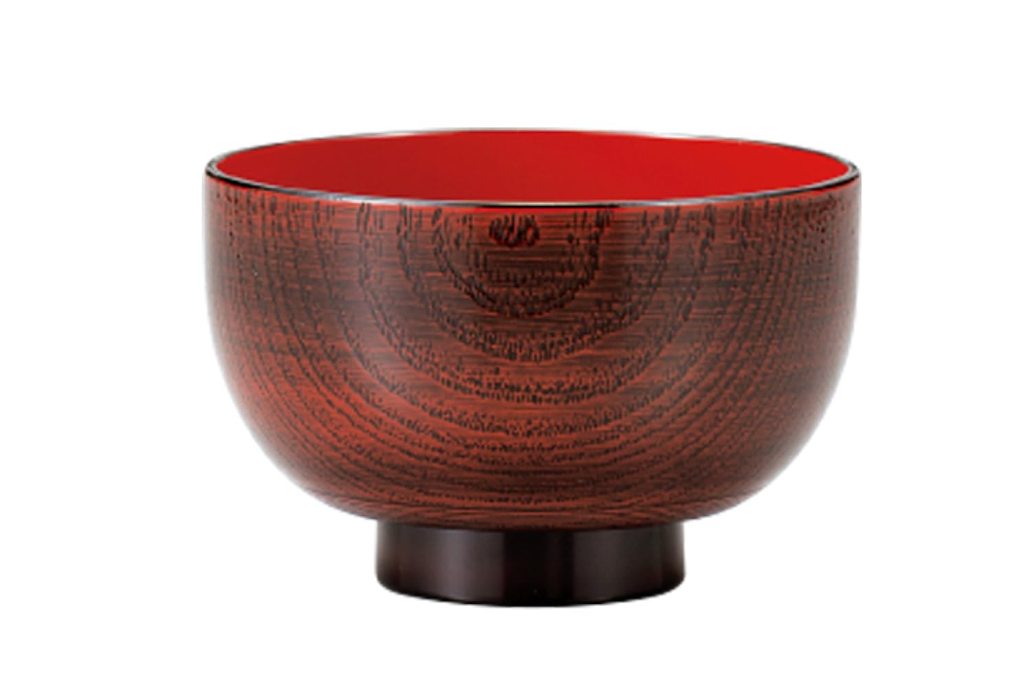 Tatsumiya HAKOYA Hotei Wood Grain Soup Made in Japan Bowl, Twilight, W10.5×D10.5×H6.7cm, 320ml, 55032,