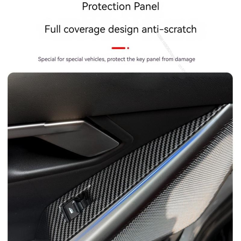 For BMW 5 Series I5 525 530i 2024 2025 Interior ABS Carbon Fiber Window Lift Switch Cover Trim Ide Armrest Frame Trim