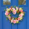 Valentine Day Love Garland Spring Summer Wreath Heart Shaped Garland Wreath Artificial Spring Wreath for Wall Wedding
