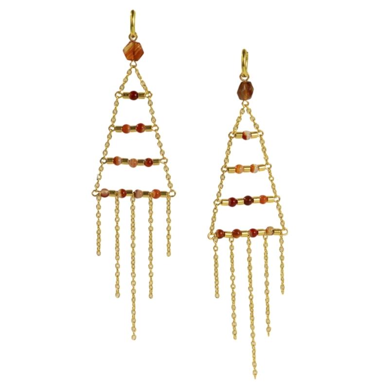 Delicate Natural Stone Dangle Earrings Adornment Chic Ear Drop Pendant Accessories Fringe Ear Hooks for Daily Wear Dates