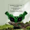 Splitter Connect Green Coupler G3/4 Female Thread Plastic Garden Hose Fitting With Tap Shut Off For Gardening Flower Beds Lawns Vegetables Car Washing