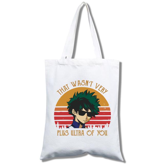 Boku No Hero My Hero Academia Deku Bakugou Tragetasche, Cartoon-Druck, Mädchen, Einkaufstaschen, lässige Mode