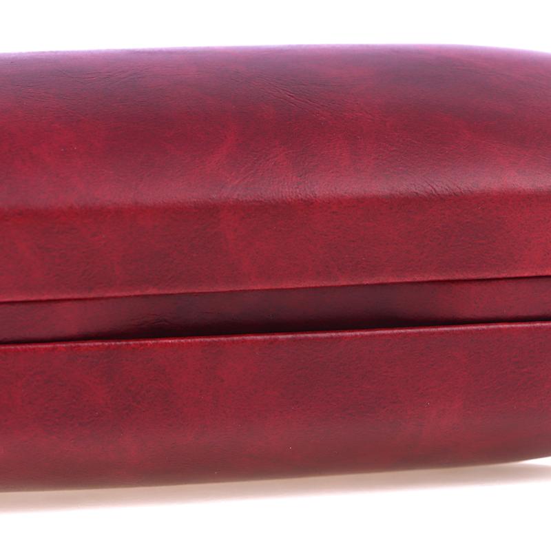 Double Interlayer Metal Eyewear Case Leather Frame Glasses Case Storage Double Layer Mirror Box