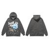 Mens Oversized Hoodie With Retro Moon Print Streetwear Sweatshirt Winter