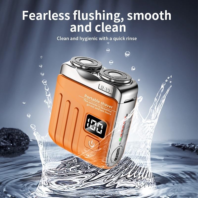 9000+ RPM Portable Electric Shaver, 180-Day Battery & 1H Fast Charge, LED Smart Display, Waterproof, Floating Blades, Type-C