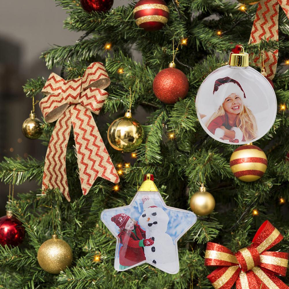 DIY Personalisierte Weihnachts-Fotokugeln Weihnachtsbaumschmuck Weihnachts-Kugeln Fotokugel Navidad Hängeornament Kindergeschenke