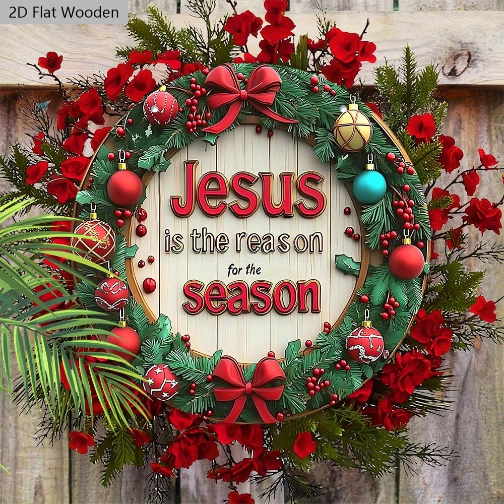 Jesus Weihnachten Holzschild - Navidad Schild für Haustür, Wandbehang Dekor - Idealer Weihnachtsschmuck