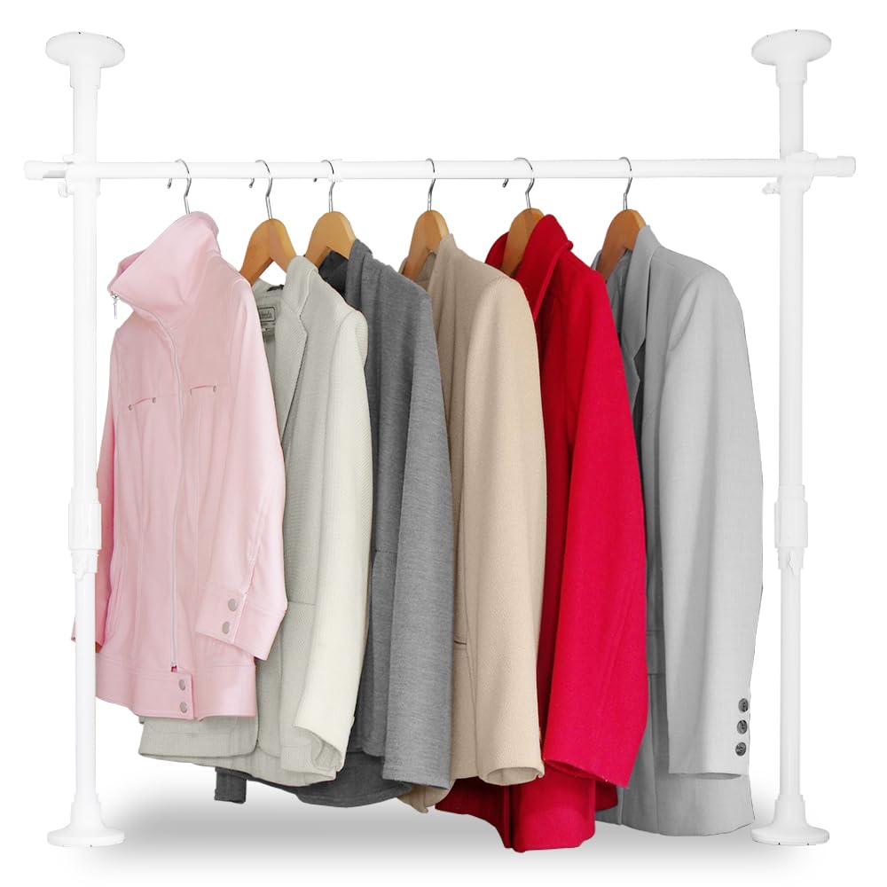 IRIS OHYAMA Tension Tension Expandable Hanger Expandable Width Load Capacity Pipe Hanger Shelf, Rod, Shelf, Shelf, Tension, Rack, Closet, 70-120cm,