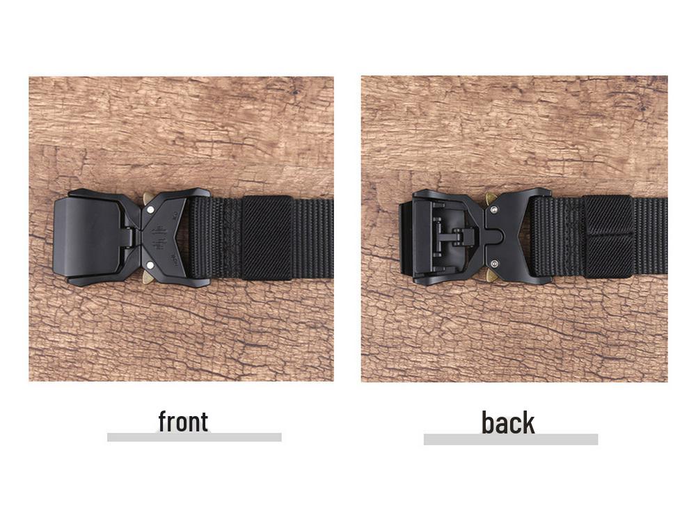 Men's Tactical Nylon Belt: Military & Security Canvas Belt for Outdoor and Work Use