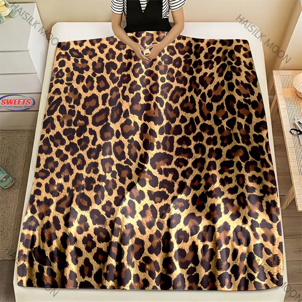 New Arrived! Colorful Leopard Themed Blankets for Friends Son Daughter Wife Birthday Holidays Christmas Fashion Gift Fast Arrive