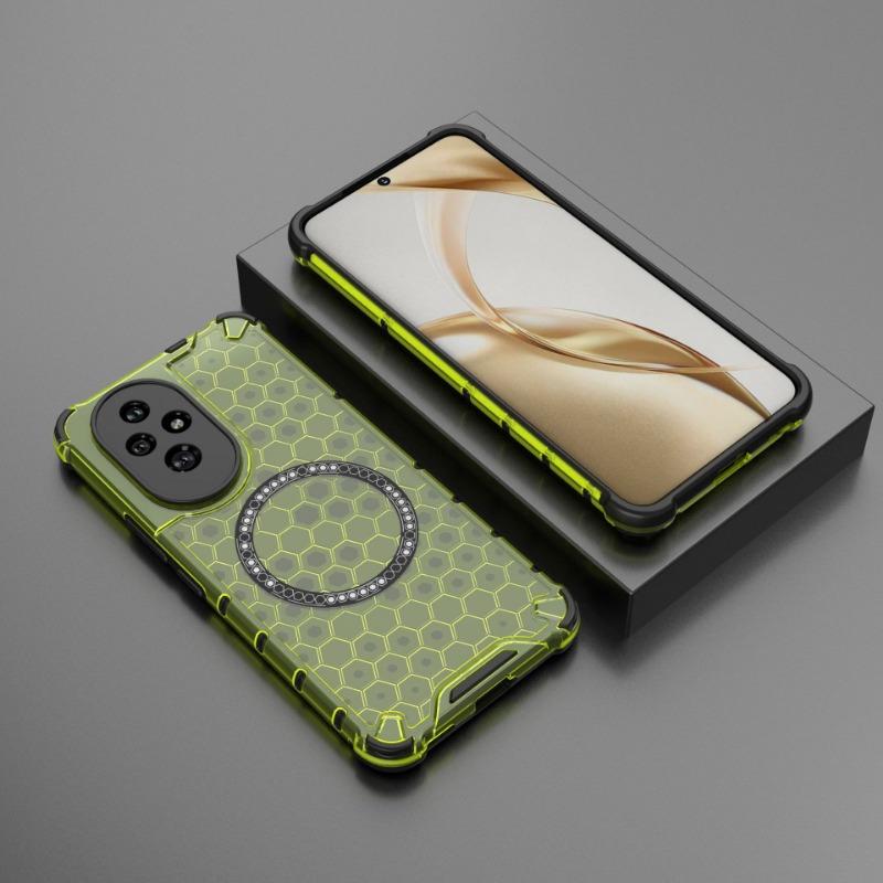 

Чехол для Magsafe Magnetic Full Cover для Honor 200 Pro 200 Lite, ударопрочный прозрачный защитный чехол TPU +PC для Honor200 Pro 200lite honor 200pro зелёный