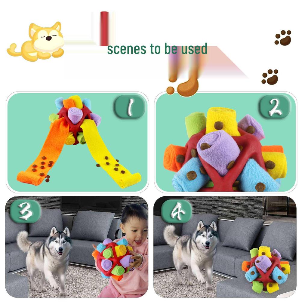 Triangular Pet Puzzle Toy: TPR Hollow Sniffing & Teething Ball for Dogs
