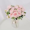 1 Bouquet 9 heads Artificial Flowers Peony Tea Rose Autumn Silk Fake Flowers for DIY Living Room Home Garden Wedding Decoration