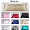 Luxurious Silk-like Pillowcase For Double Bed Soft Pillow Cover Polyester Fiber Fabric Simplicity Design 51*137cm/20*54in