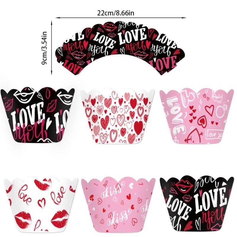 Pack of 6 Oil Resistant Cupcake Liners Food Grade Paper Cups for Baking Cupcakes Muffins and Snacks