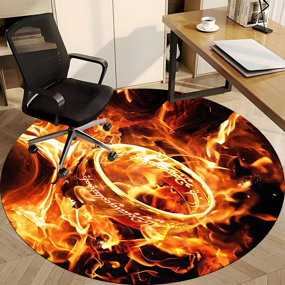 1pc The One Ring Carpet, Round Non-Slip Durable Large Size Office Carpet, Suitable for Office yy250908046
