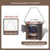 Heavy-Duty Portable Firewood Stove for Outdoor Camping and Tea Brewing